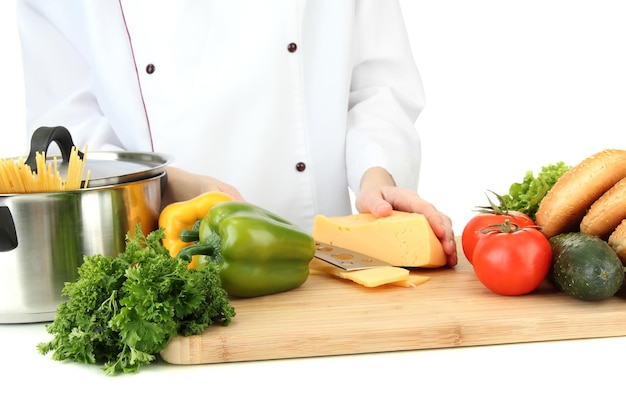 Kitchen workspace with ingredients